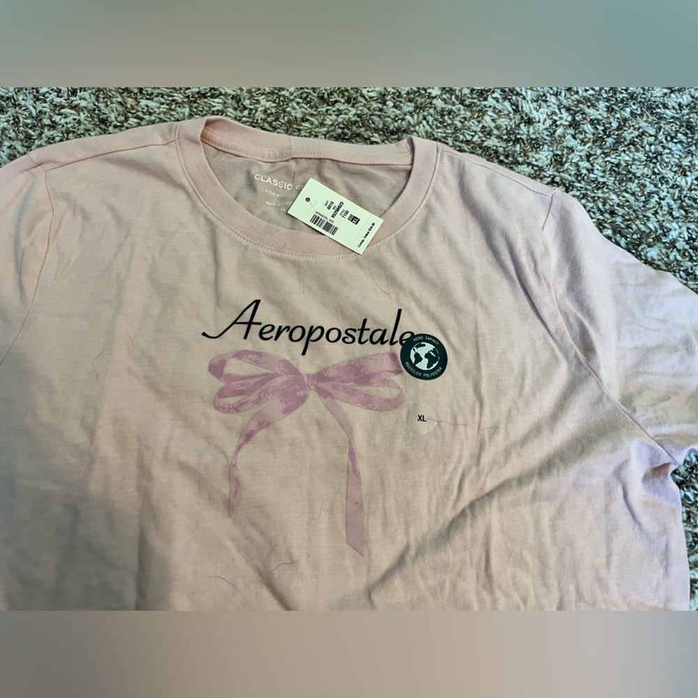 Aeropostale Light Pink Bow Tee